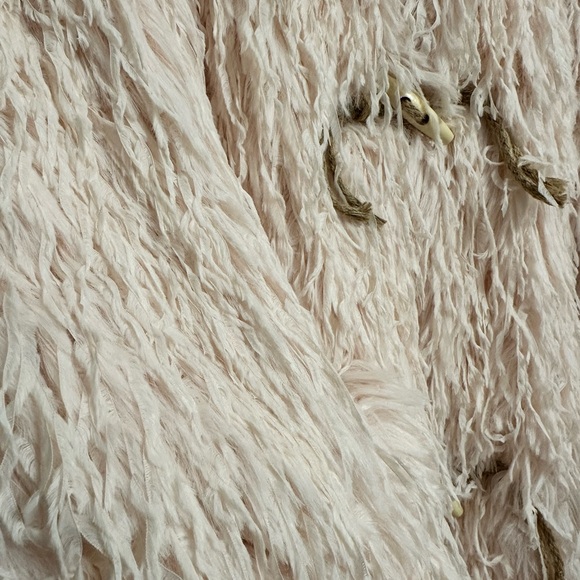 FREE PEOPLE Renata Fur Coat Jacket Mellow Rose Oversized Taylor Swift Size Large - Picture 6 of 8